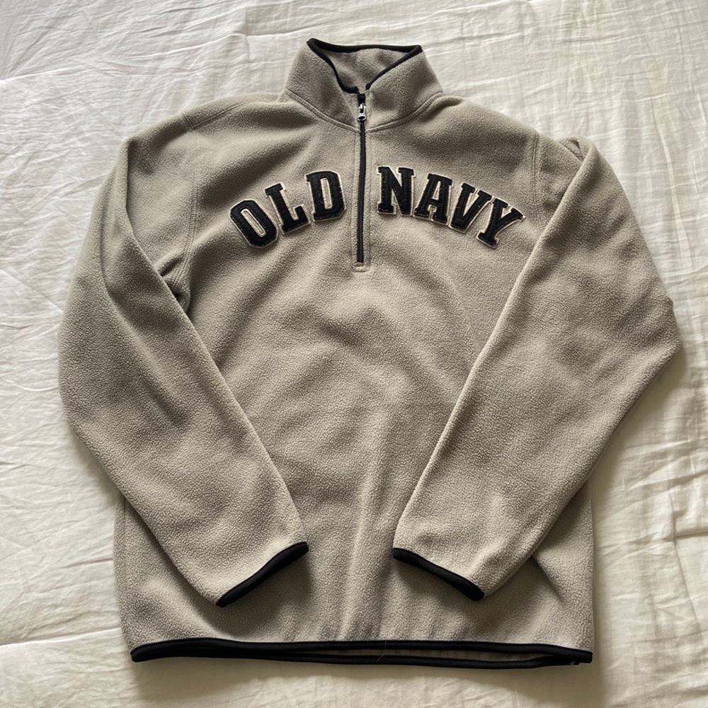 Old navy black and grey zip sweater